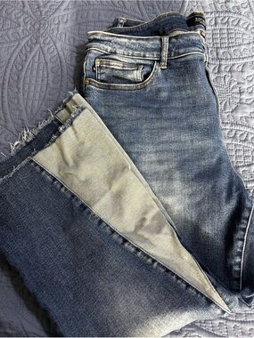 Judy Blue Distressed Medium Blue Flare Jeans